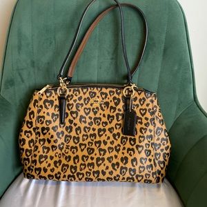 Coach Cheetah print Brooke Carryall